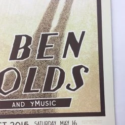 Ben Folds - 2015 Justin Santora Poster Chicago, IL Park West
