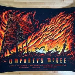 Colorado Umphrey's McGee - 2019 Peter Schaw Poster Red Rocks, Morrison, CO AUTOGRAPHED