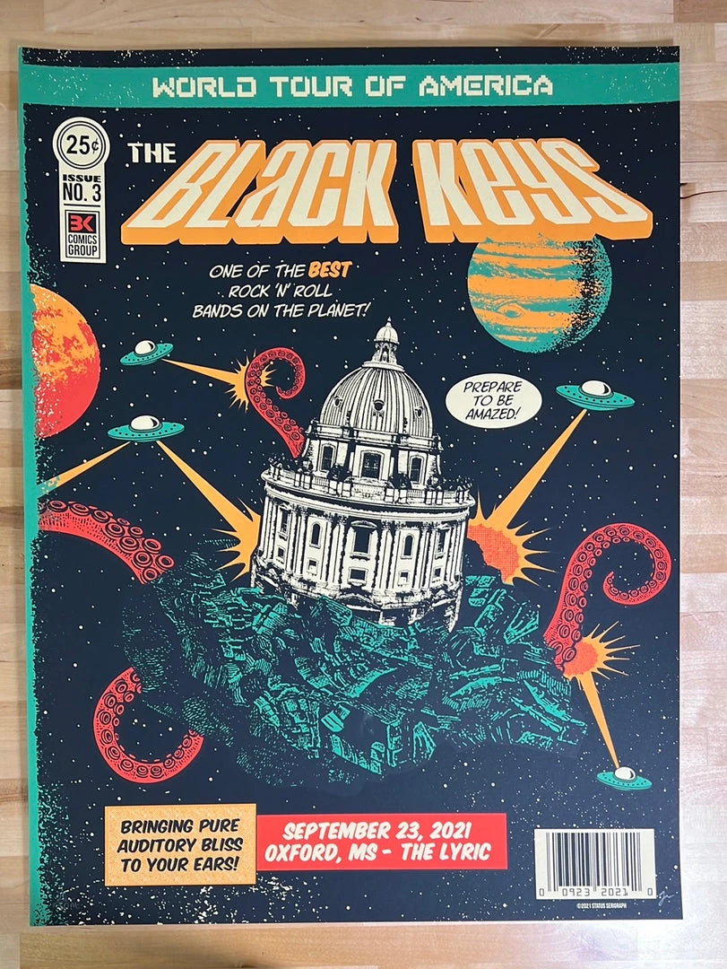 The Black Keys - 2021 Status Serigraph Poster Oxford, MS