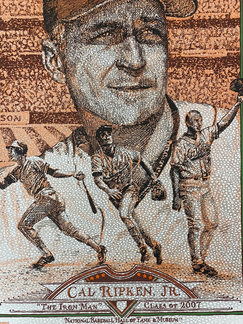Cal Ripken - 2015 David Welker Poster FugScreens Studios Variant Art Prints