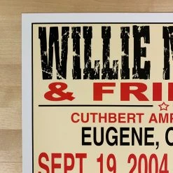Willie Nelson - 2004 Franks Brothers 9/19 Poster Eugene, Oregon