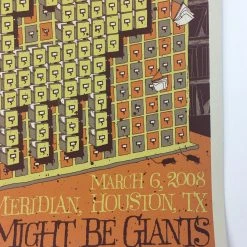 They Might Be Giants - 2008 Todd Slater Poster Houston, TX Meridan
