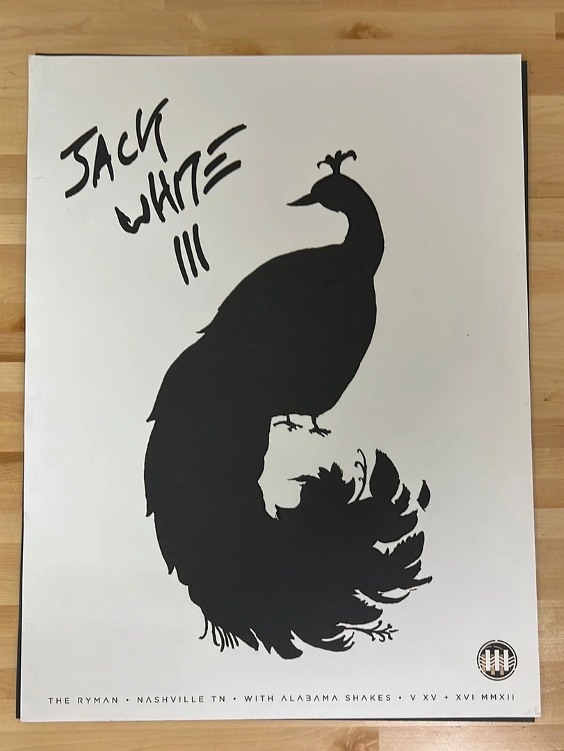 Gig Posters Jack White - 2012 Matthew Jacobson Poster Nashville, TN