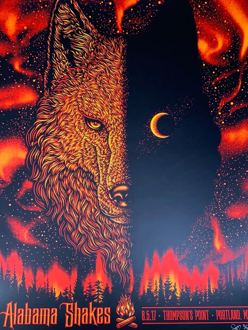 Alabama Shakes - 2017 Todd Slater Poster Portland, ME Thompson's