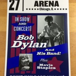 Bob Dylan - 2017 Geoff Gans Poster Chicago Wintrust Arena RED Chicago, IL