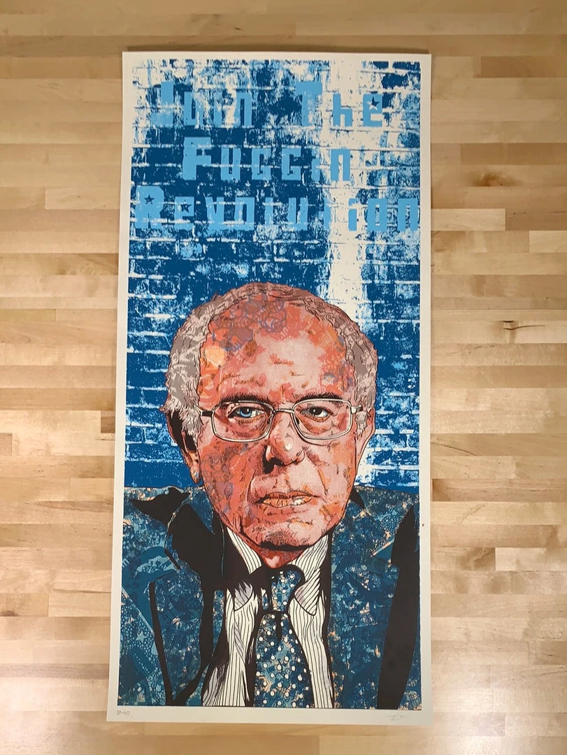 Art Prints Bernie Sanders - Fugscreens Studios Poster Join The Fuggin Revolution