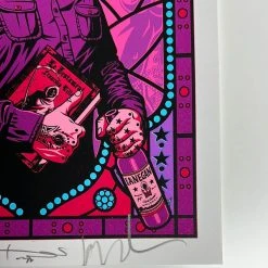 Queens Of The Stone Age The Night Porter - 2013 Justin Hampton Poster Handbill Mark Lanegan Signed