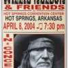 Willie Nelson - 2004 Franks Brothers 4/8 Poster Hot Springs, AR Gig Posters