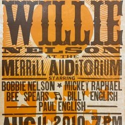 Willie Nelson - 2010 Hatch Show Print 8/11 Poster Portland, Maine Gig Posters