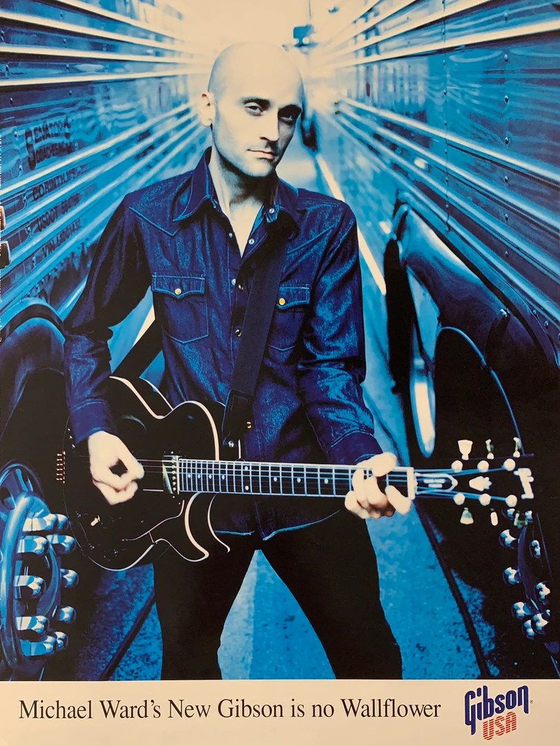 Michael Halsband The Wallflowers - Michael Ward Double Sided Poster Gibson Guitar USA