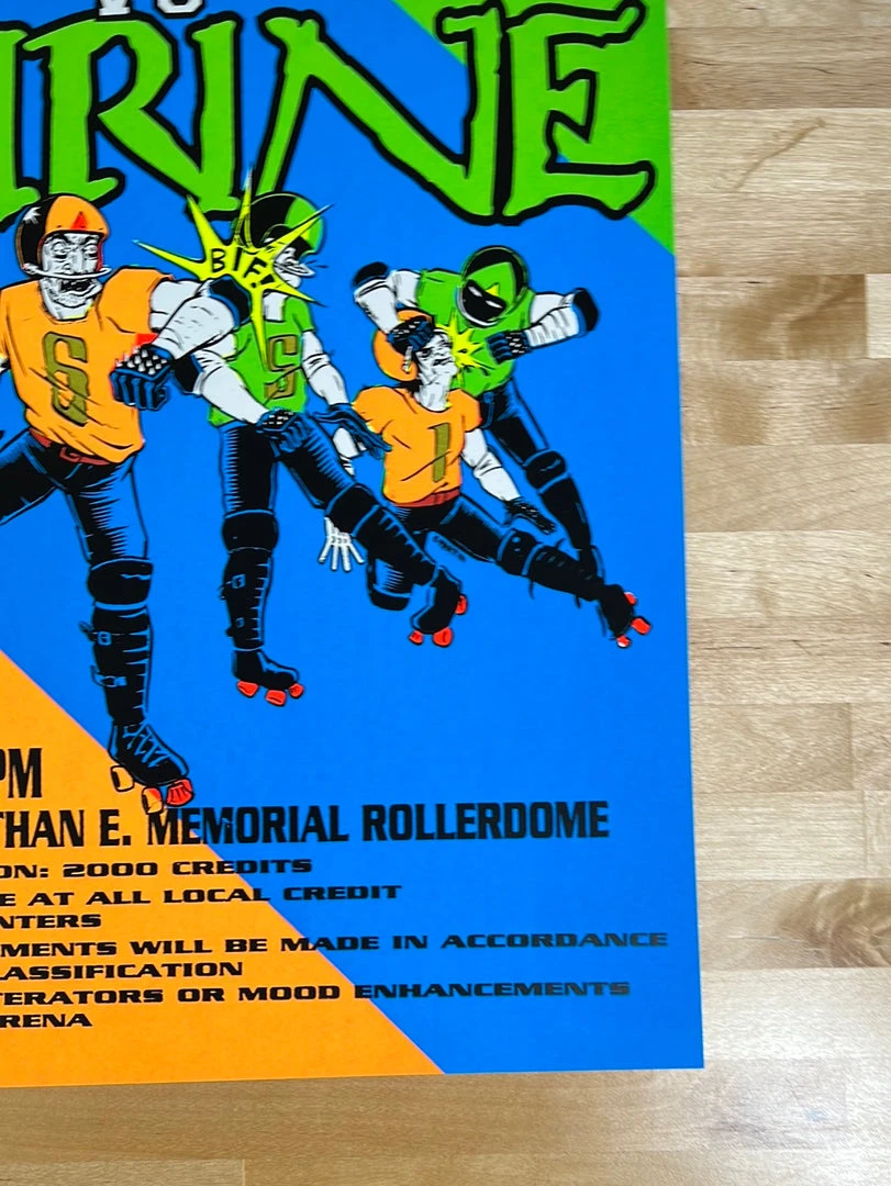 Sold Out Posters Gig Posters Excel Vs. Shrine - 1995 Malicious Vinyl Presents Poster Rollerball Championship