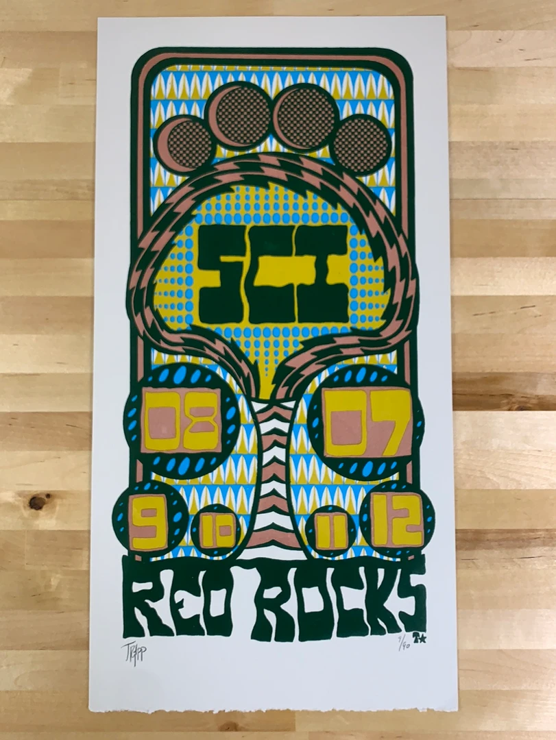 Colorado String Cheese Incident - 2007 Tripp Poster Red Rocks Morrison, CO