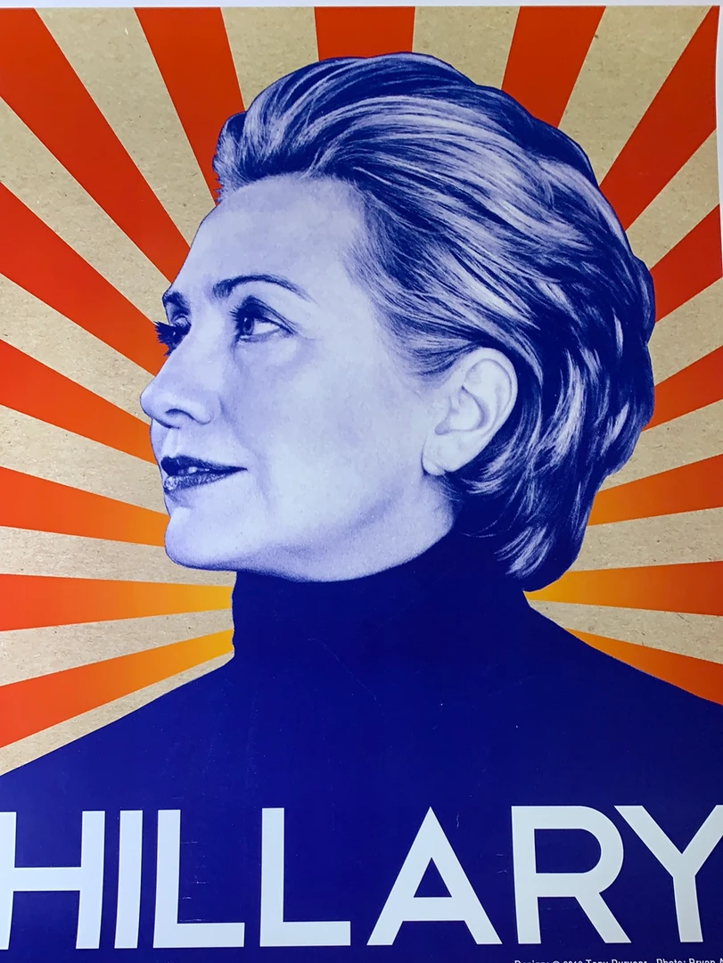 Hillary Clinton - 2016 Tony Puryear 1st Edition Original Poster, Art Print Gig Posters
