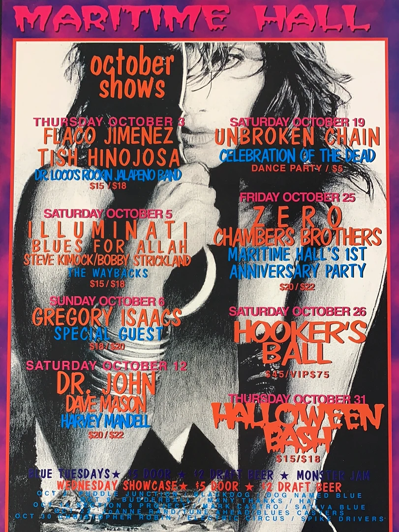 Gig Posters MHP 22 Maritime Hall - 1996 Kathie Hughston Poster October San Fran 1st