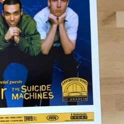 No Doubt + Weezer - 1997 Paul Cutler Promo Poster Anaheim, CA Arrowhead Gig Posters