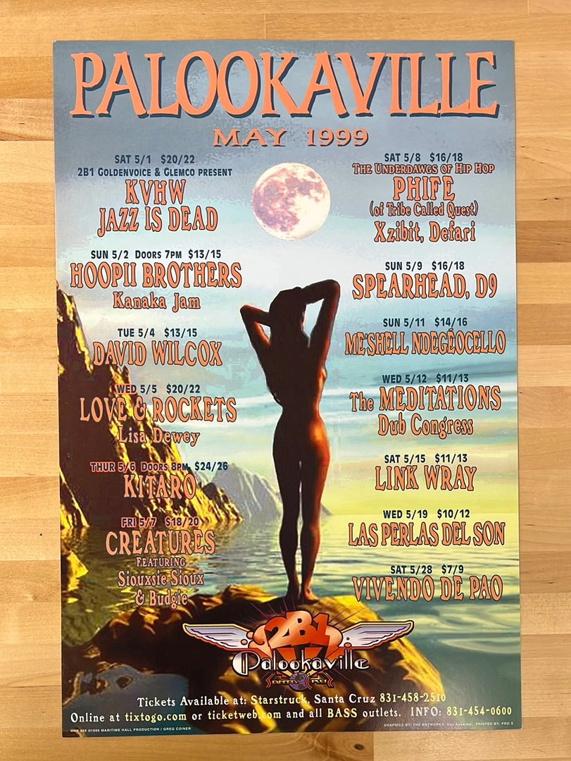 The Artworks MHP 66 May - 1999 Poster Palookaville Santa Cruz, CA 1st