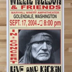 Willie Nelson - 2004 Franks Brothers 9/17 Poster Golendale, WA Gig Posters