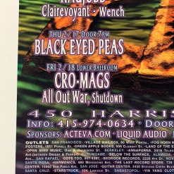 Greg Coiner MHP 85 Black Eyed Peas - 2000 Poster Maritime Hall San Fran 1st Gig Posters