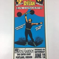 Gig Posters Bob Dylan Paul Simon - 1999 Mark Arminski Poster Portland, OR Rose Garden