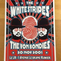The White Stripes The Von Bondies - 2001 Dennis Loren Poster Toulouse Le LR Gig Posters