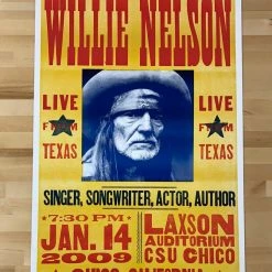 Willie Nelson - 2009 Hatch Show Print 1/14 Poster Chico, CA