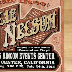 Gig Posters Willie Nelson - 2015 Franks Brothers Poster Valley Center, CA Harrah's