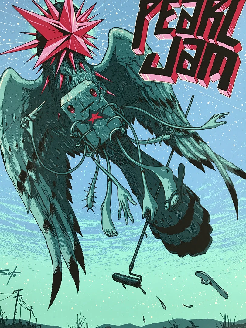 Gig Posters Pearl Jam - 2010 Jeff Soto Poster Arras, France, Town Square