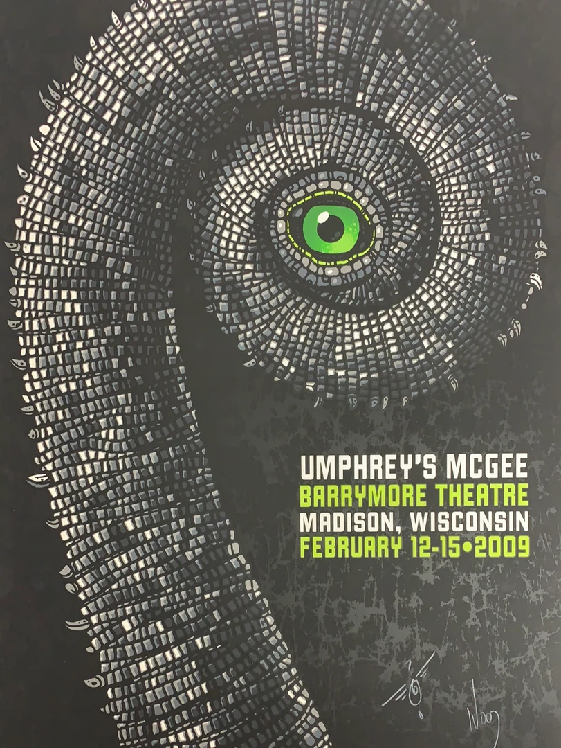 Umphrey's McGee - 2009 Jeff Wood Poster Madison, WI Gig Posters