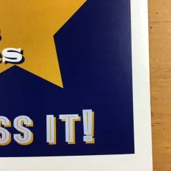 Bob Dylan - 2017 Geoff Gans Poster Chicago Wintrust Arena BLUE