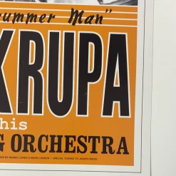 Gig Posters Gene Krupa - 1941 Dennis Loren Repro Poster Atlantic City Swing Jazz