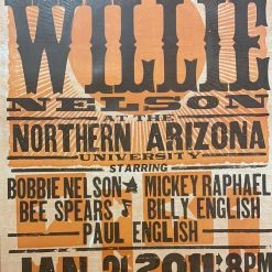 Gig Posters Willie Nelson - 2011 Hatch Show Print 1/21 Poster Flagstaff, Arizona