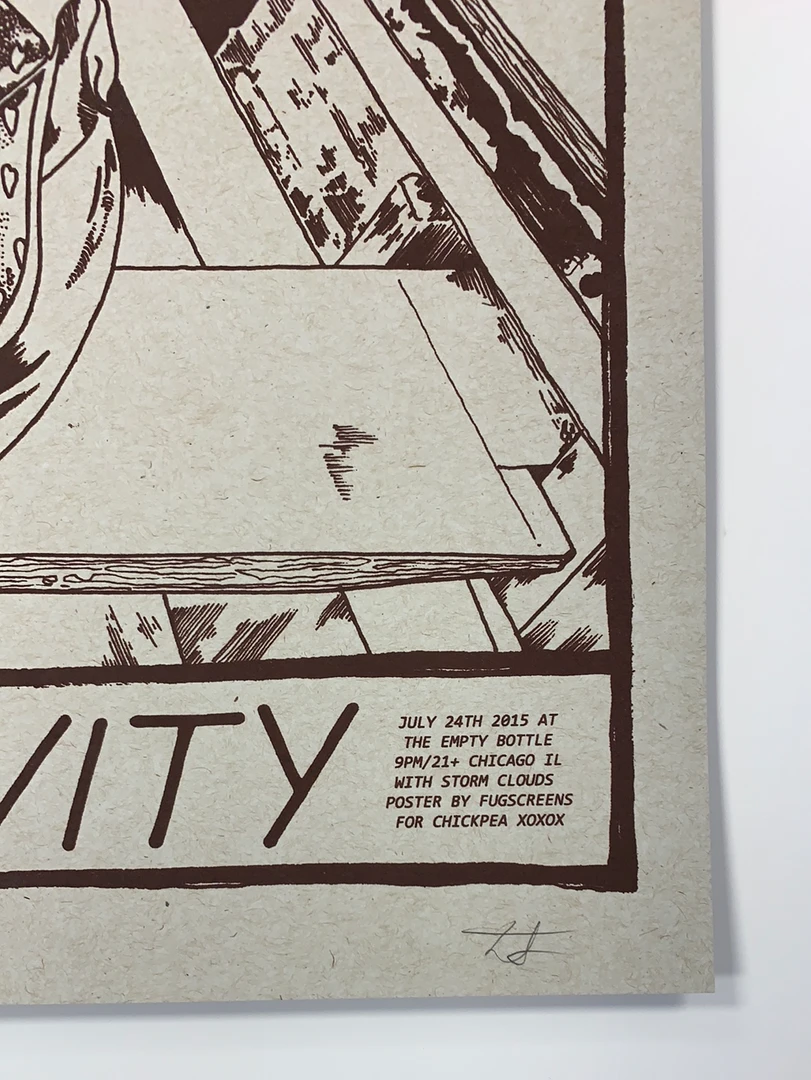 Radioactivity - 2015 Fugscreens Studios Poster Variant Chicago, IL Empty Bottle