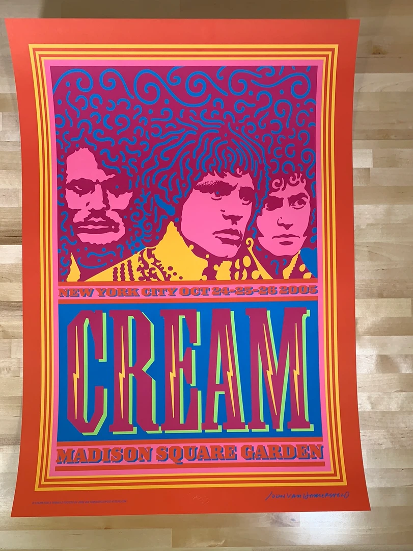 Eric Clapton Cream - 2005 John Van Hamersveld Poster New York AE 19x27.5 Gig Posters