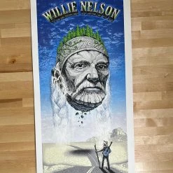 Willie Nelson - 2006 Emek Gan Poster Santa Cruz, CA Catalyst