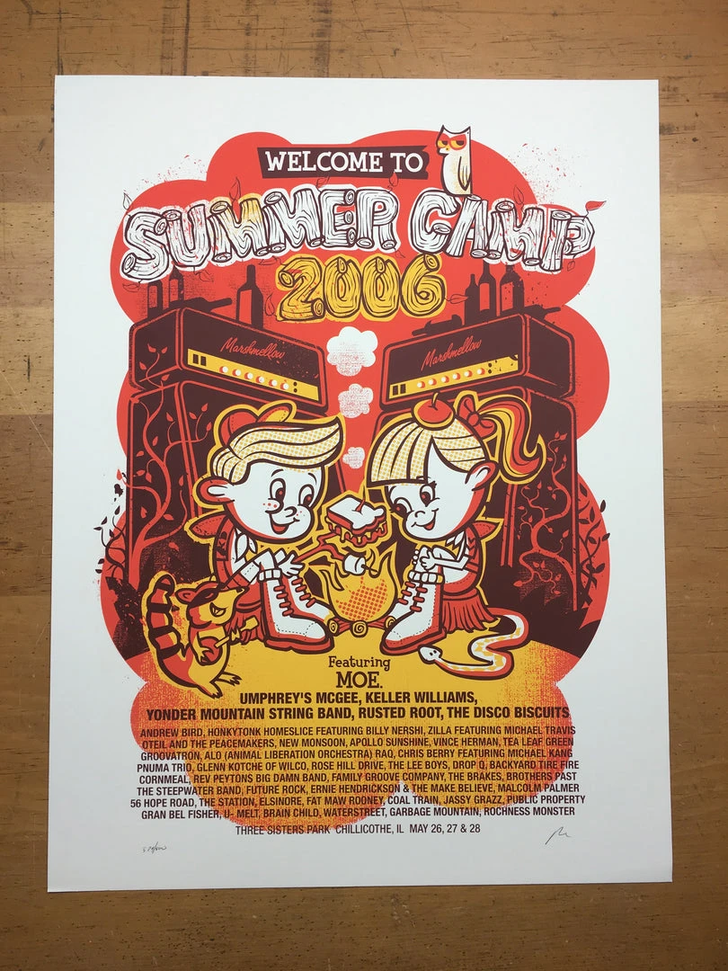 Moe. - 2006 Methane Studios Poster Chillicothe, IL Three Sisters Park Summer Cam