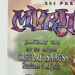 Greg Coiner MHP 108 Gregory Isaacs - 2001 Poster Maritime Hall San Fran 1st