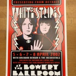 The White Stripes - 2002 Dennis Loren Poster New York Bowery Ballroom Gig Posters
