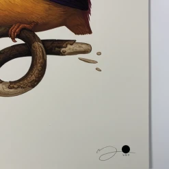 Fat Bird - 2020 Mike Mitchell Poster Rufous-Backed Dwarf Kingfisher 1st Art Prints