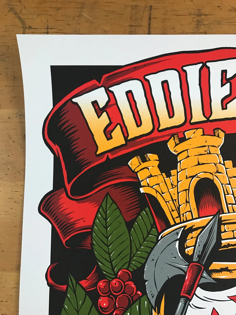Gig Posters Eddie Vedder - 2014 Brandon Heart Poster Sao Paulo, Brazil Citibank Hall S/N