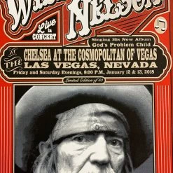 Gig Posters Willie Nelson - 2018 Mattole River Studios Poster Las Vegas, NV