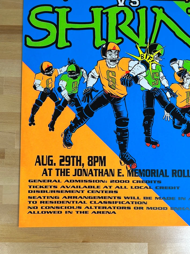 Sold Out Posters Gig Posters Excel Vs. Shrine - 1995 Malicious Vinyl Presents Poster Rollerball Championship