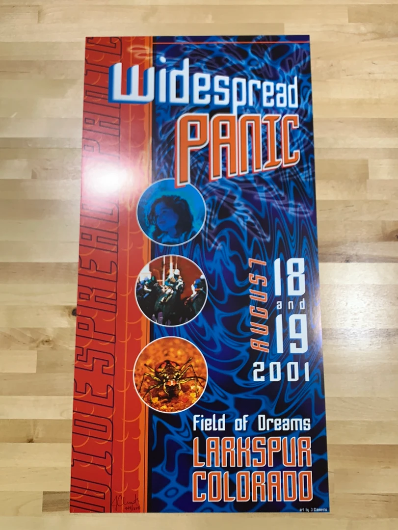 Widespread Panic - 2001 Jason Clements Poster Larkspur, CO Field Of Dreams