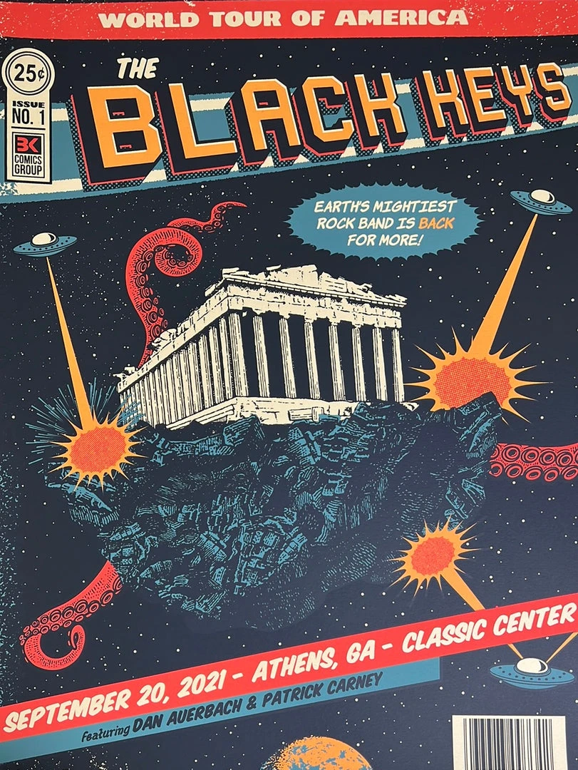 The Black Keys - 2021 Status Serigraph Poster Athens, GA Gig Posters