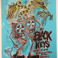 The Black Keys - 2008 Dan Grzeca Poster Brooklyn, NY McCarren Park 471/475 Gig Posters