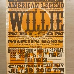 Gig Posters Willie Nelson - 2010 Hatch Show Print 7/29 Poster Canandaigua, New York