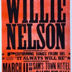 Willie Nelson - 2005 Hatch Show Print 3/11 Poster Robinsonville, MS