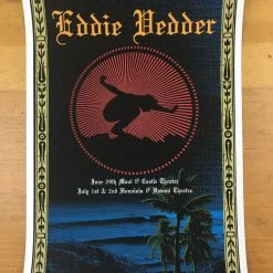 Eddie Vedder - 2009 Ryan Immegart Poster Maui, HI Castle Theater Honolulu, HI Ha