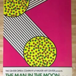 Nicholas Krushenick Art Prints The Man In The Moon - 1968 Art Print Poster Original Vintage