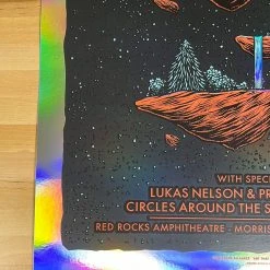 Greensky Bluegrass - 2021 Logan Schmitt Poster Morrison, CO Red Rocks FOIL