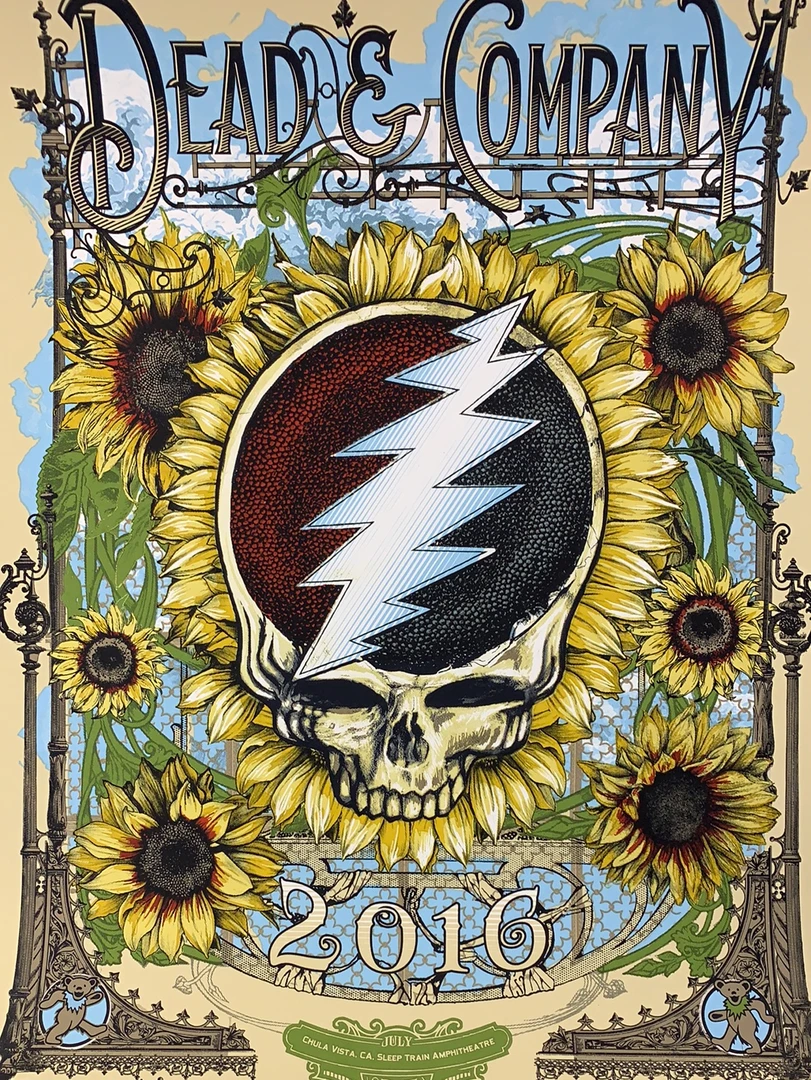 Sold Out Posters Gig Posters Dead & Company - 2016 Poster Chula Vista, CA Summer Tour